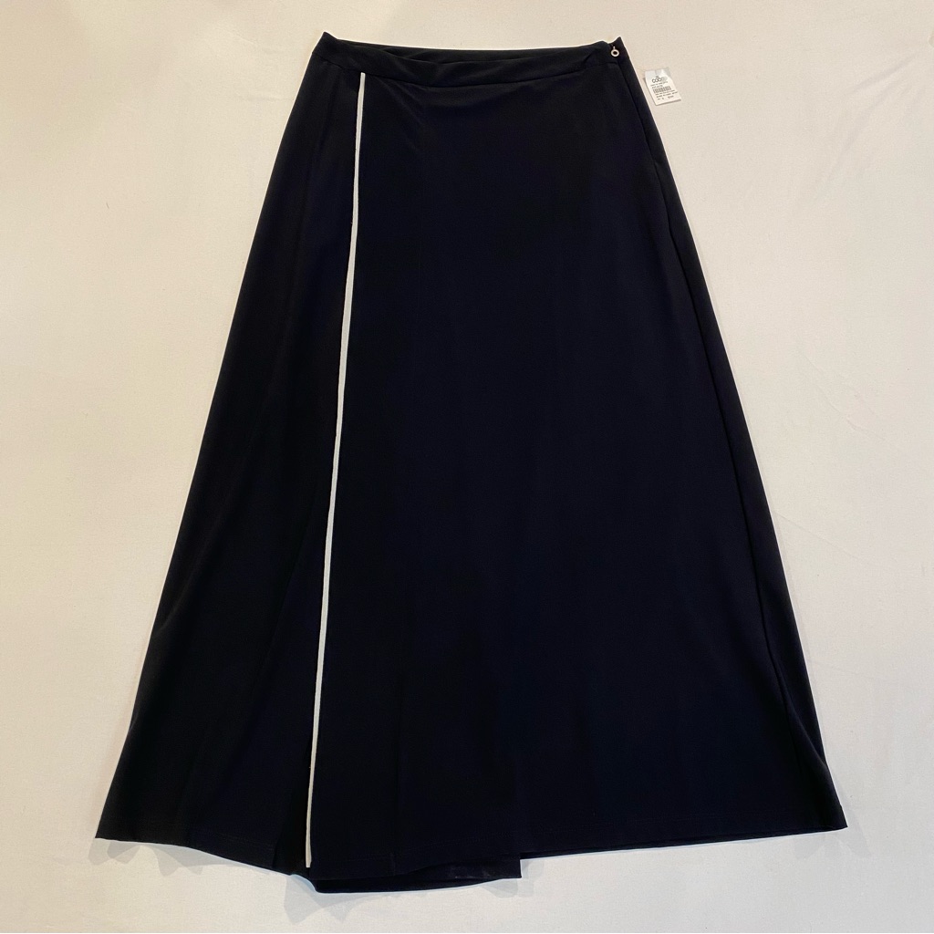 Nwt Crea Concept Elegant Black A-Line Maxi Skirt, Size S, Office Chic Minimalist